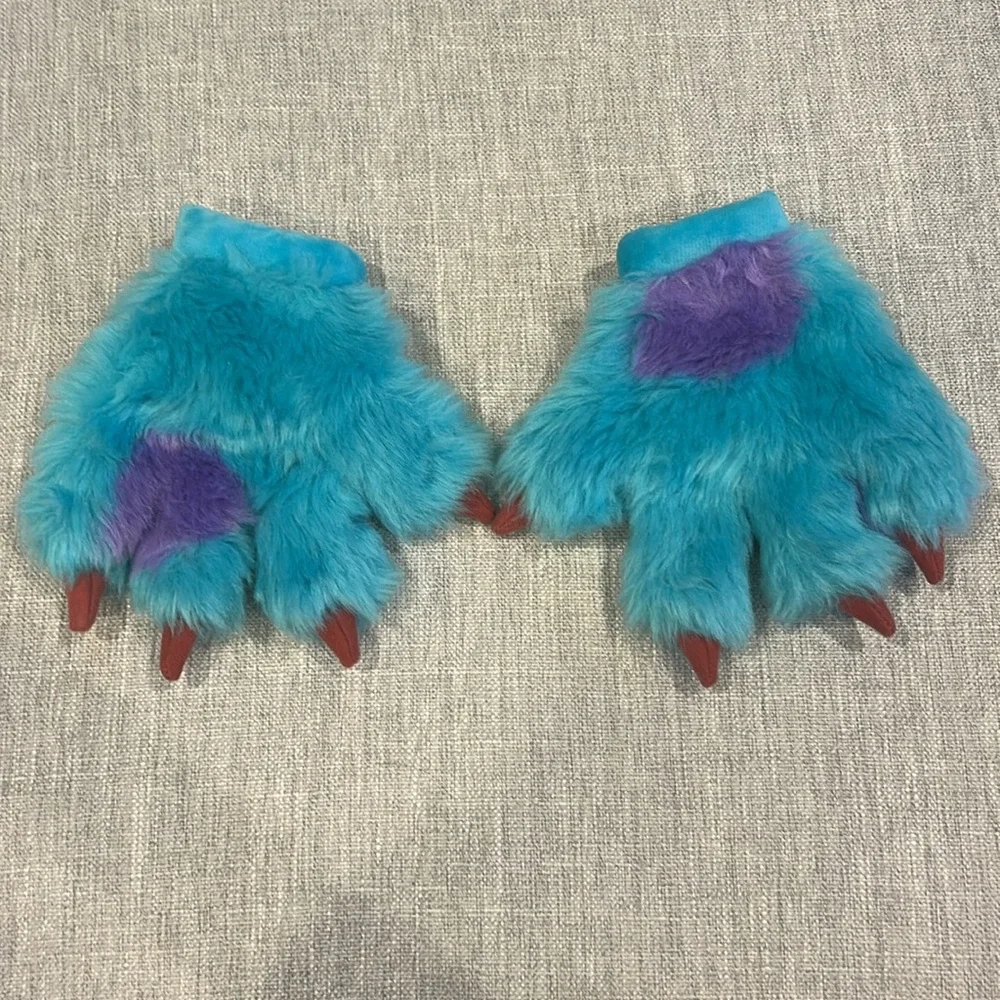 Pottery Barn Kids Teal & Purple Monster Faux Fur Costume Set